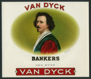 Dutch Artist Van Dyck Vintage Cigar Label Set Two Examples Over 50