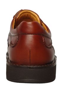 Ecco Mens Shoes Seattle Apron Toe Tie Cognac Oxford Leather Sz 10 10 5