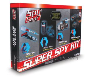 Spy Gear Secret Agent Super Spy Kit Pen Body Wire Night Scope