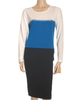 Ellen Tracy A7C85912R Womens Blue Knit Top Sweater Sz M