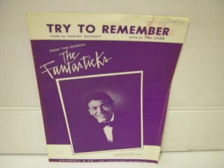 Ed Ames Sheet Music Try to Remember
