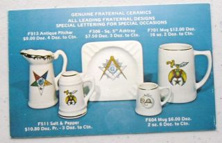  Postcard Ad T J Pottery MD Ellicott City Fraternal Ceramics