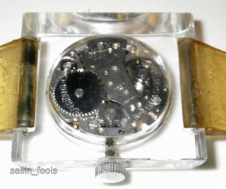 SUTTON E. Gluck Trading Company Mechanical Vintage Plexiglass Watch