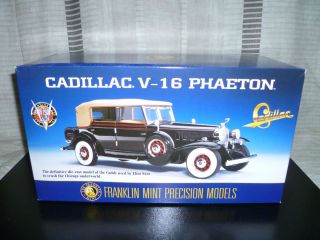 Eliot Ness 1932 Cadillac V 16 Phaeton Franklin Mint Black Diecast Car