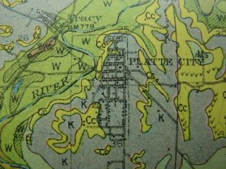 Antique Map 1911 Platte County MO Edgerton Platte City Weston and More