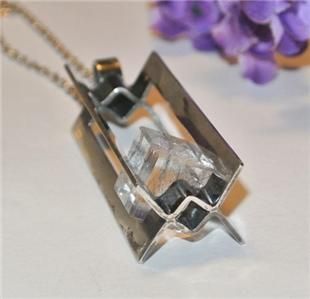  Kulta Modernist Sterling Silver Necklace Elis Kauppi Vintage