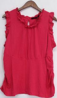 Elisabeth Hasselbeck for Dialogue Sz 1x Sleeveless Top Bright Pink New