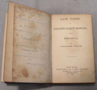  Poems by Elizabeth Barrett Browning Poems by Mrs. Browning Set/4 Books