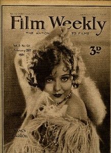 Nancy Carroll Edna Purviance Stan Laurel Evalyn Knapp Film Weekly UK