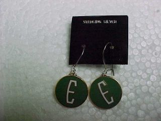 Ford Edsel E Logo Sterling Silver Earrings Mint Hand Crafted in The