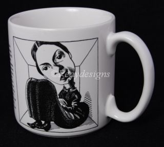 1992 Emily Dickinson Caricature Steven Cragg Coffee Mug