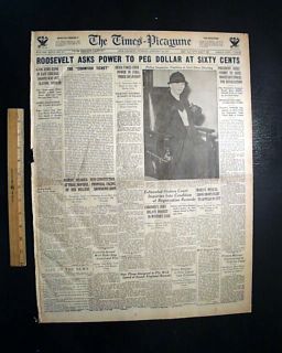 JOHN DILLINGER East Chicago Bank Robbery SHOOTOUT & Babe Ruth 1934 Old