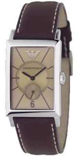 Emporio Armani Mens AR0127 Tan Leather Classic Designer Watch