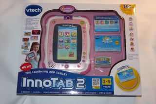 VTech InnoTab 2 Learning App Pink Tablet w/Bonus 17 apps + $20 App