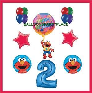 Elmo Second 2nd Birthday Party Supplies Decorations Balloons Sesame