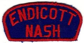1950s Endicott Nash Uniform Patch   Endicott, NY