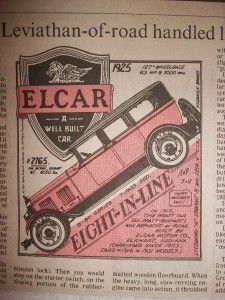 1925 elcar 8 80 auto album newspaper article