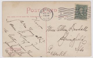 Peoria Illinois IL 1908 Postcard View of Post Office