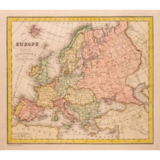 Europe Turkey Balkan History Poland Dufour Map C1830