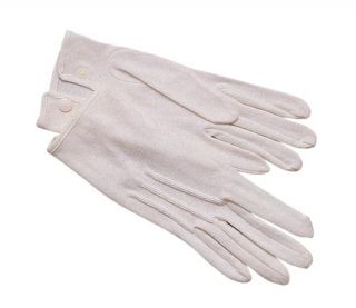 White Parade Gloves 100 Cotton with Snap XSmall 2XL