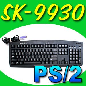 eMachines SK 9930 Black Multimedia PS 2 Keyboard SK9930