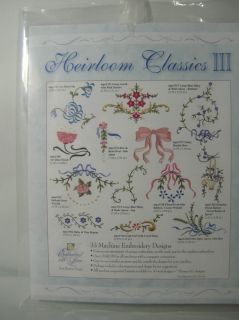 Martha Pullen embroidery design CD Heirloom Classics 3 BONUS FREE