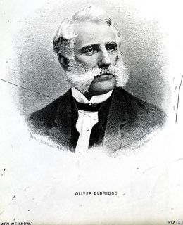 Oliver Eldridge Portrait Wells Fargo Bank Director 1872 1901 Old Glass