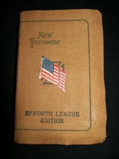 Epworth League Pocket Bible New Testament World War I Military Bible