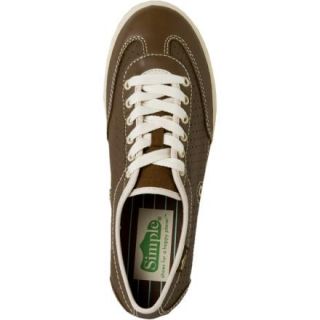 SIMPLE Eco Friendly Leather Sneakers Shoes Womens 7.5 NEW Brown Creme