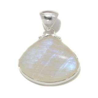 CL by Design Sterling Silver Pear Shaped Moonstone Pendant