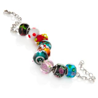 Stately Steel Stately Steel Multicolor Glass Bead 7 1/2 Charm
