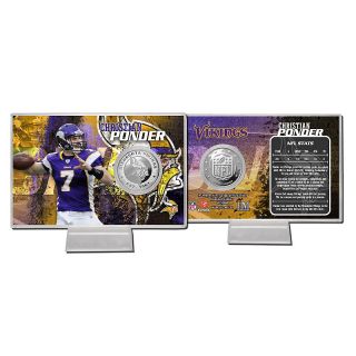  Fan Minnesota 2012 NFL Silver Plated Coin Card   Christian Ponder
