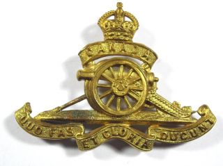 Canada Artillery Corps Original Brooched Cap Badge  