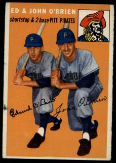 1954 Topps # 139 Ed & John OBrien   Deans Cards 3 VG   B54T 00 1798