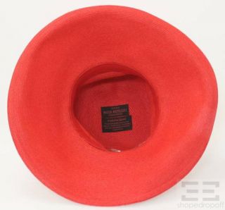 Eric Javits 2pc Black & Red Straw Wide Brimmed Hat Set
