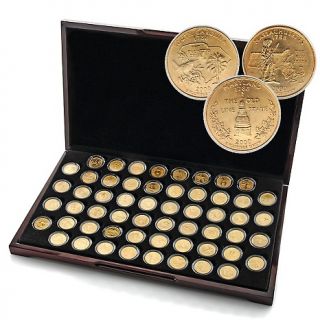  State Quarters 1999 2009 Complete Set of 24K Gold Plated State Qtrs