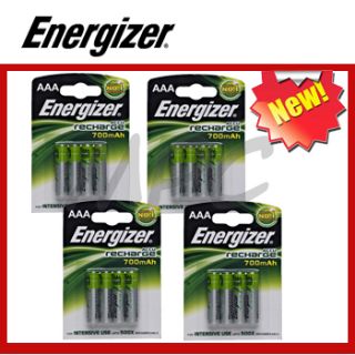 new energizer rechargeable nimh 700mah aaa batteries 4 packs of 4