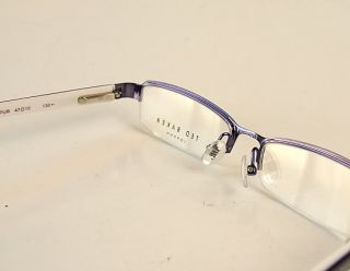 New Ted Baker Womens Semi Rimless Purple Eyeglasses Designer Frames