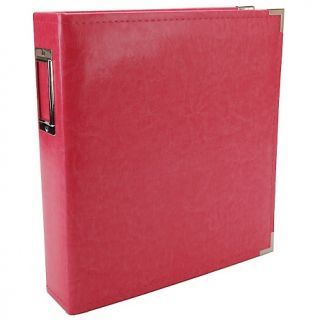  Memory Keepers Faux Leather 3 Ring Binder 8 1/2 x 11   Strawberry
