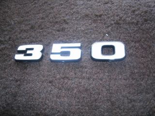 Pontiac 350 Engine ID Fender Hood Scoop Emblems White