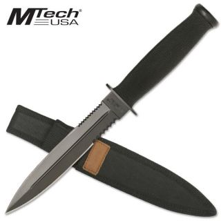New 11 5 Serrated Double Edged Tactical Dagger Knife