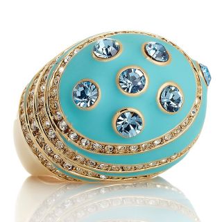  turquoise color enamel goldtone ring rating 14 $ 13 98 s h $ 1 99