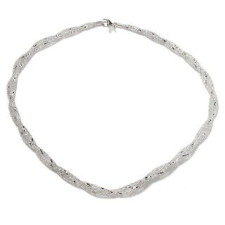  dea Bendata Twisted Mesh Sterling Silver 16 3/4 Necklace
