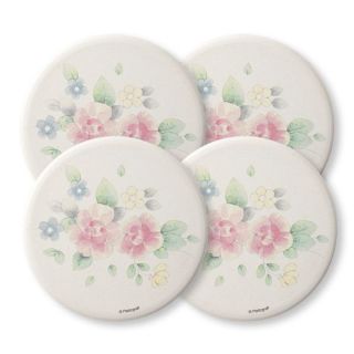 Pfaltzgraff Tea Rose Decostone® Coaster Stones Set of 4