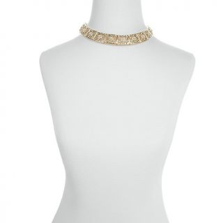 Judith Light Lily Crystal and Simulated Pearl 15 Collar Necklace