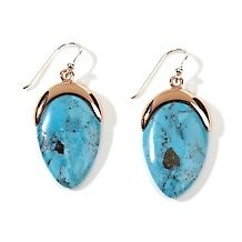 studio barse pear shaped turquoise and copper earrings d