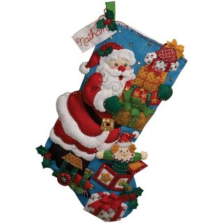  Stitch Felt Applique Gifts From Santa 18L Stocking Felt Applique Kit