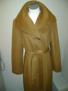 Ellen by Ellen Tracy Wool Blend Belted Maxi Coat S
