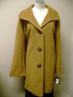 Ellen Tracy Wool Blend Coat with Stitch Detail NWT Retail $225