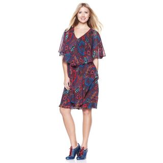 Fashion Dress A Line Dresses Vicky Tiel Short Printed Tiered